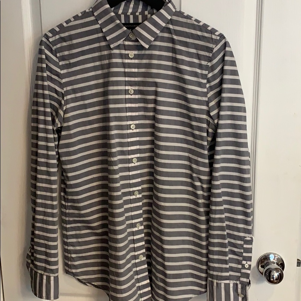 Banana Republic striped button down size medium